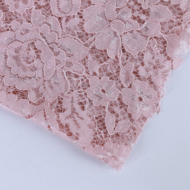 Cutwork Bridal Evening Nylon Lace Fabric for Women's Wear Wholesale Su 9